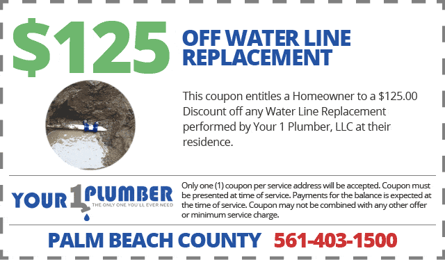 $125 OFF Water Line Replacement Coupon